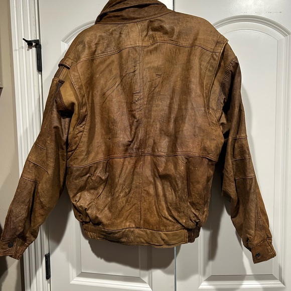 Brown Bomber Jacket in Soft Lamb Skin - Picture 5 of 10